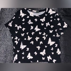 Butterfly crop top size xl